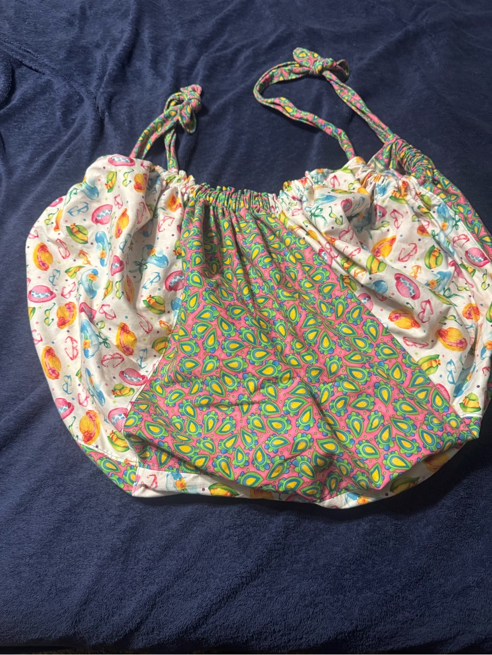 Pastel Plaid Drawstring Hobo Bag - Multicolor - Picture 2 of 2